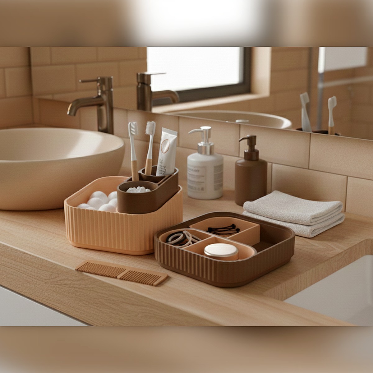 Set organizador apilable de baño